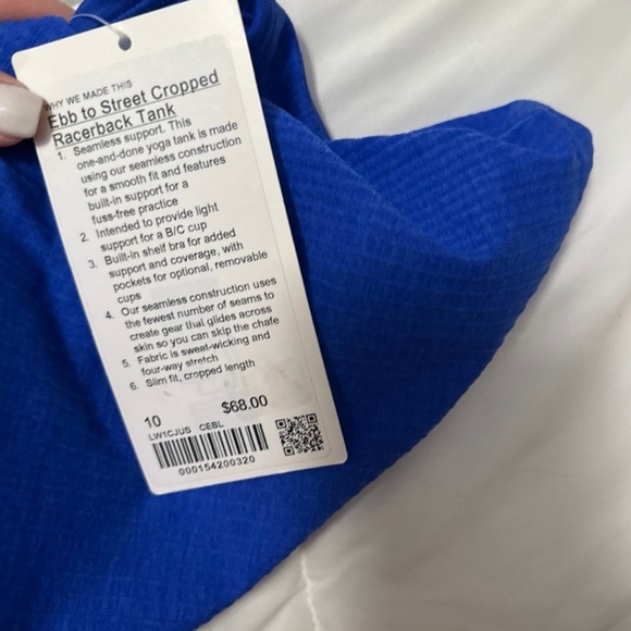 Blue Racerback Tank Top - Picture 3 of 3